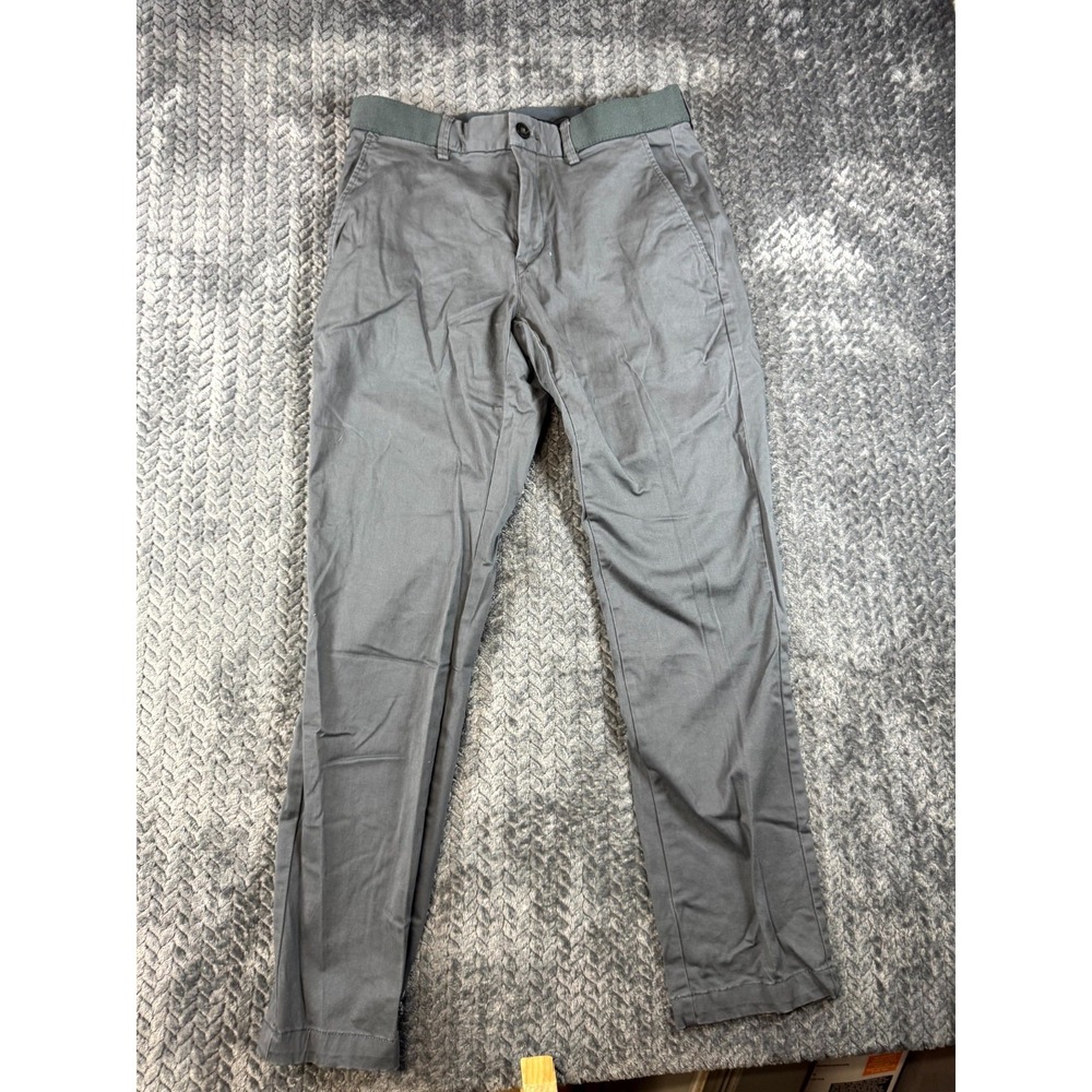 MNG Chino Pants Mens 28 Gray Cotton Stretch Mid Rise Flat Front Straight Leg